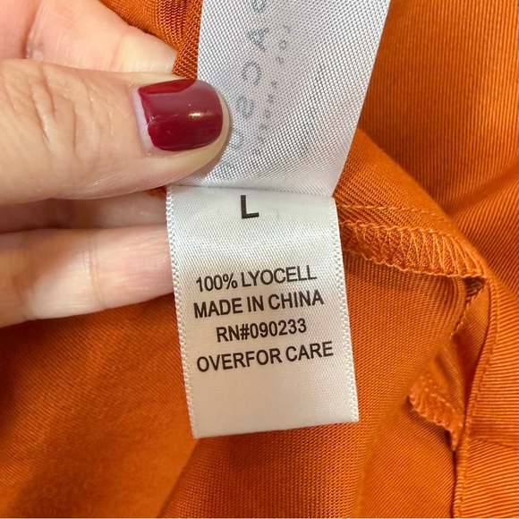 NEW PacSun Celestial Room Orange Embroidered Camp Shirt Shacket Sz L - Picture 13 of 15